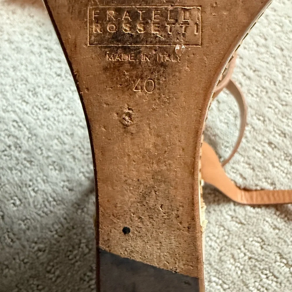 Fratelli Rossetti Tan Wedge Sandals - Picture 9 of 11